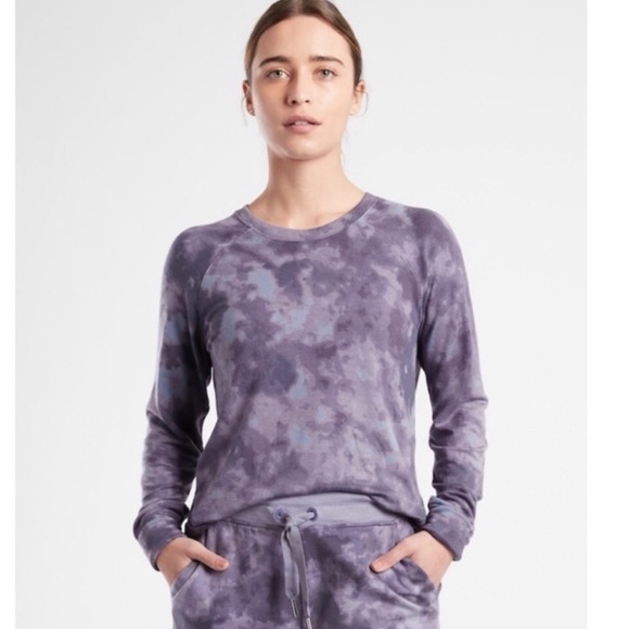 NWT Athleta mindset print sweatshirt purple tie dye size S - Picture 7 of 11